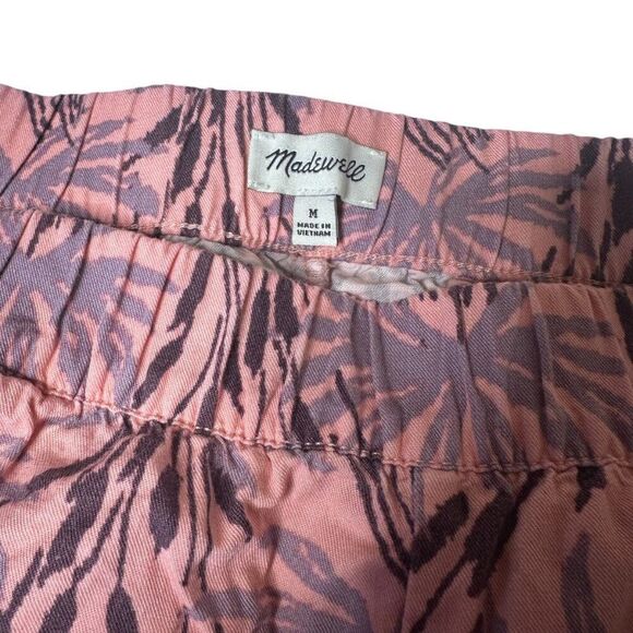 Madewell Oasis Palms Pull on summer shorts M pink - Picture 2 of 7